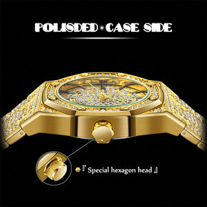 Unisex Jumbo Fully Iced Out Quartz Watch-Buy 2 Free Shipping