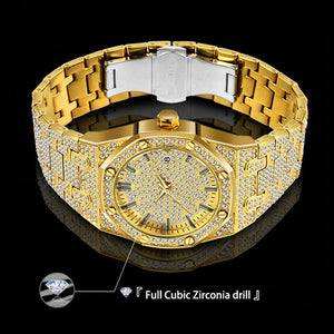 Unisex Jumbo Fully Iced Out Quartz Watch-Buy 2 Free Shipping