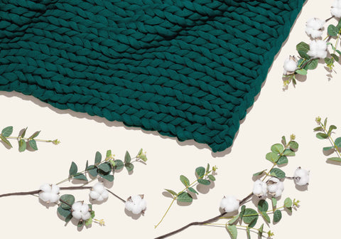 bearaby green weighted blanket