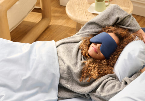 guests sleeping with bearaby eye mask