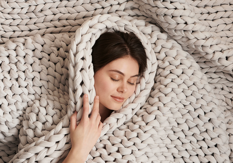 waking up with bearaby weighted blanket