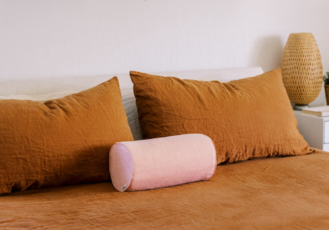 bearaby pink bolster pillow