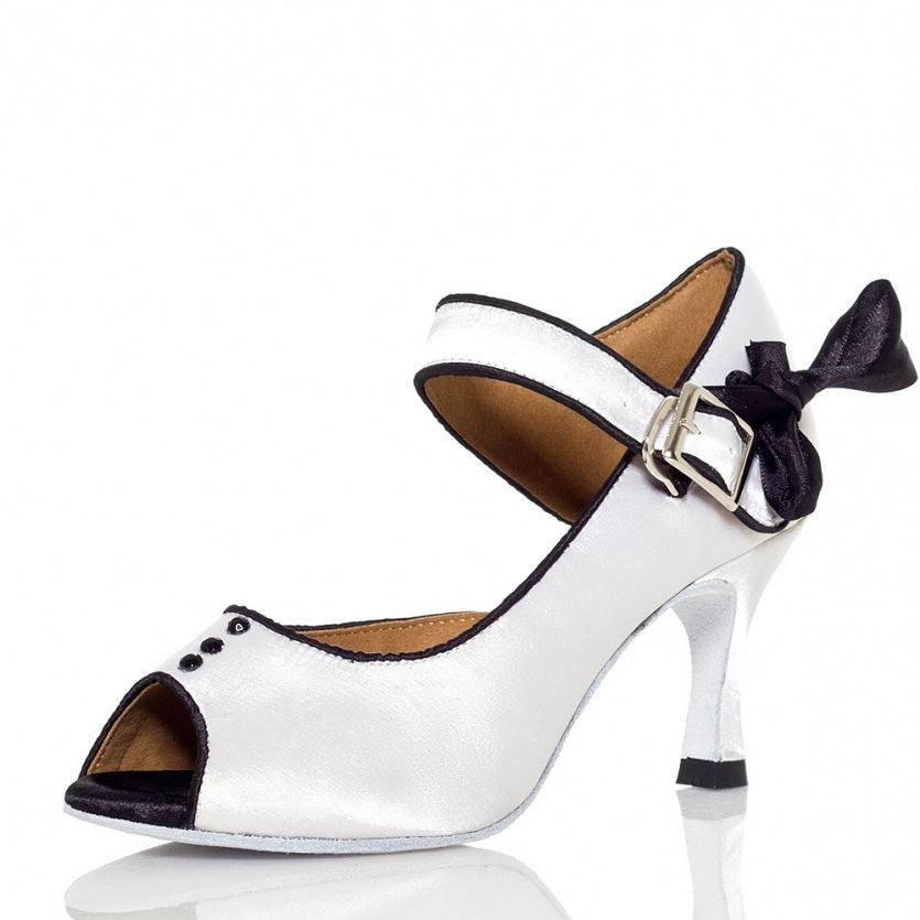 white latin dance shoes