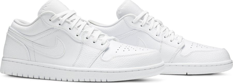 low jordan 1s white