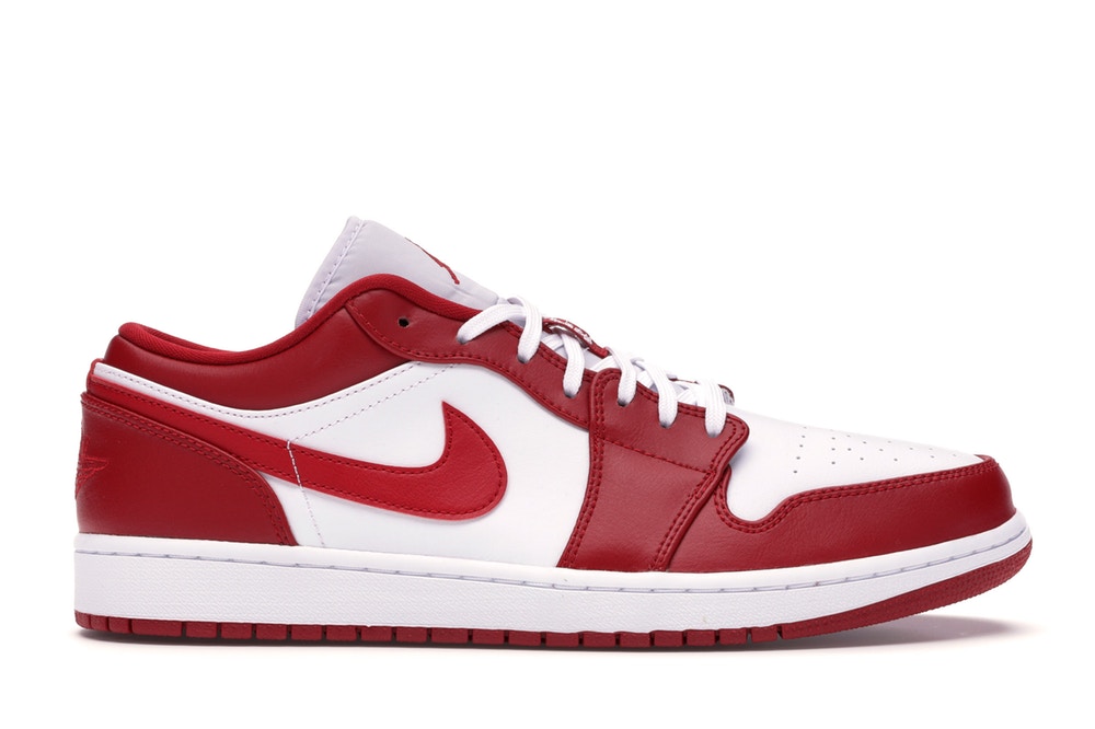 white jordan 1 red swoosh