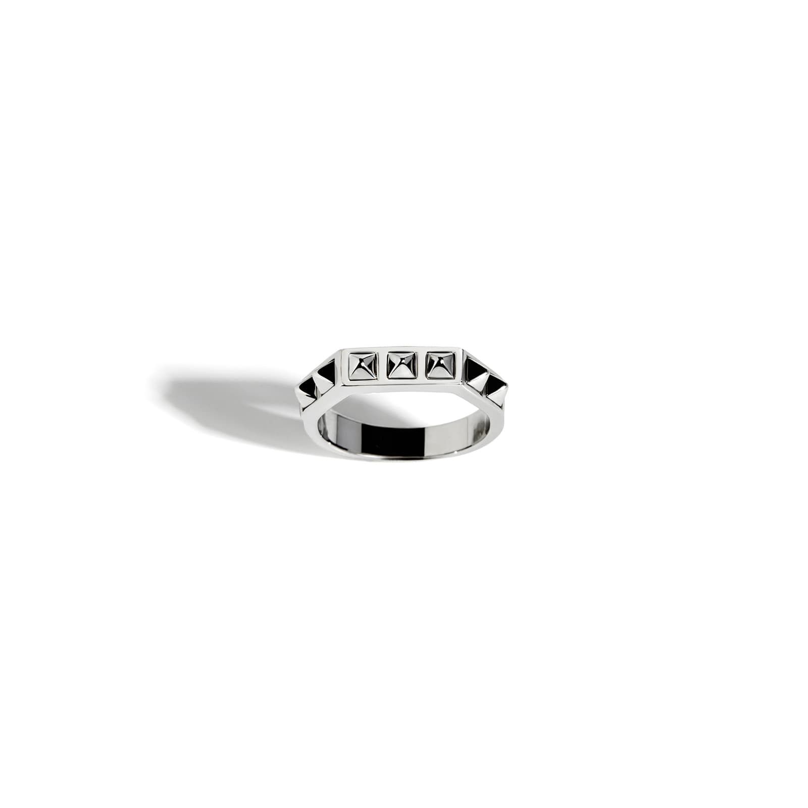 Ring rockaway picots 1 row silver // STATEMENT