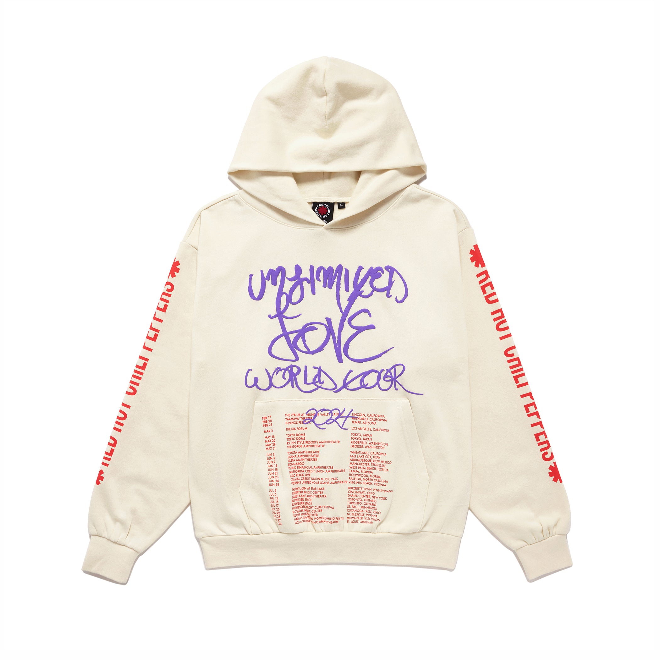 Unlimited Love USA Tour Hoodie 2024 - Purple/Red - Red Hot Chili Peppers product image