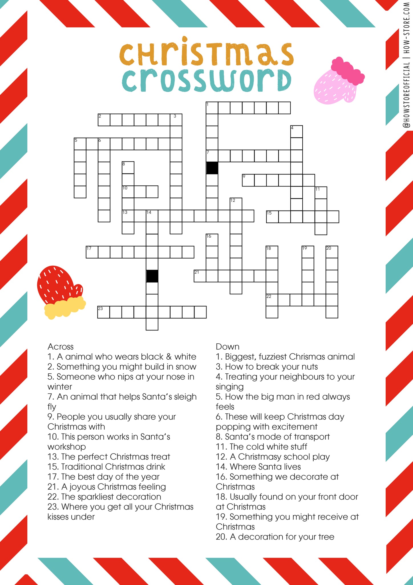 Christmas Printable Crossword Puzzles