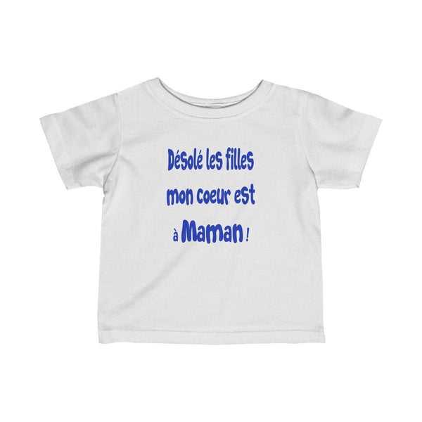 T Shirt Garcon Bebe Humour Maternage Desole Les Filles Mon Coeur Est A Maman Tetee Tetee Addict