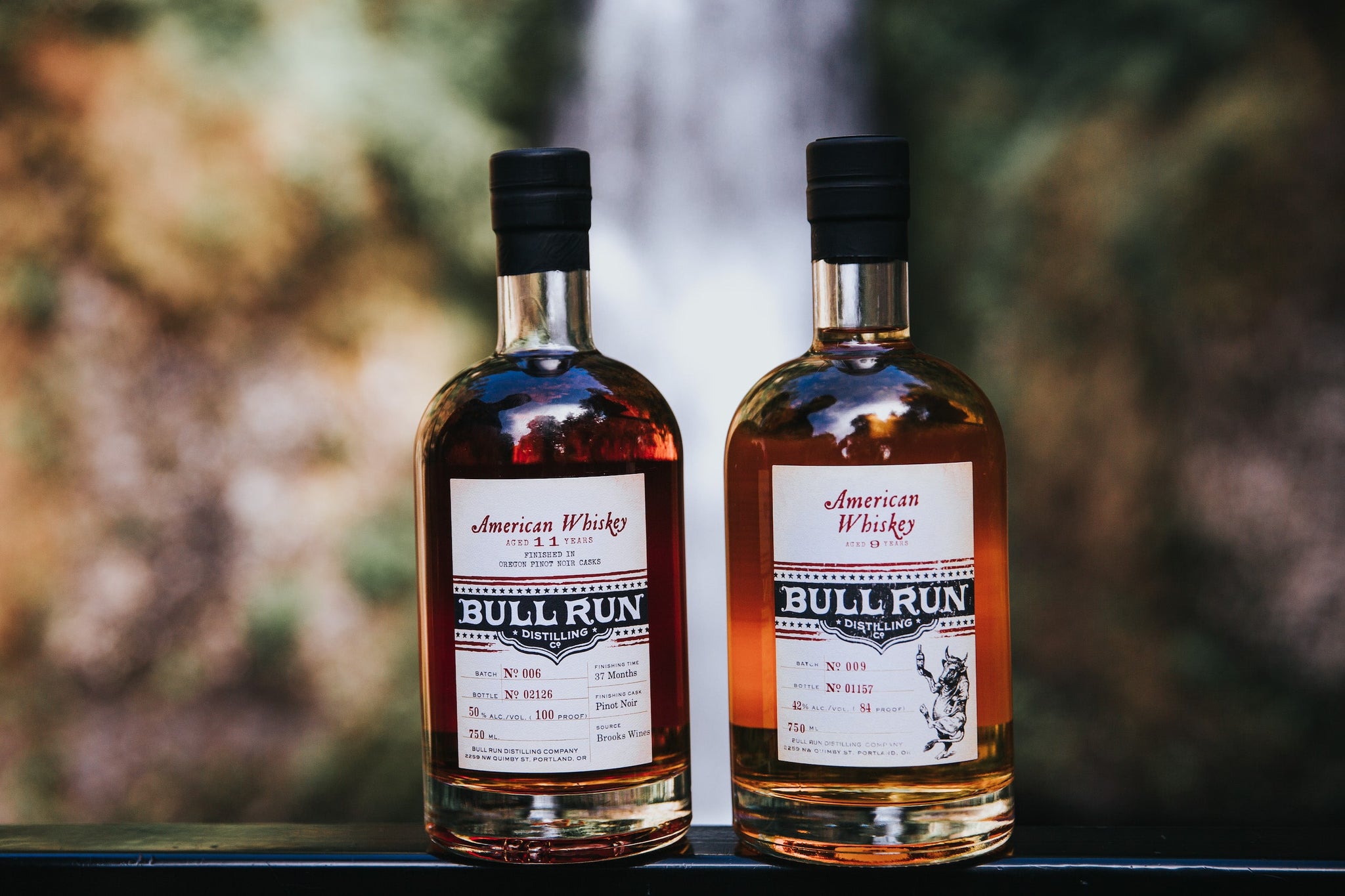 bull run distillery american whiskey and pinot finished 