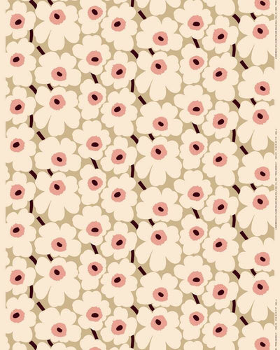 Marimekko Pieni Unikko 2 Acrylic Unbleached Cotton Fabric – The Modern