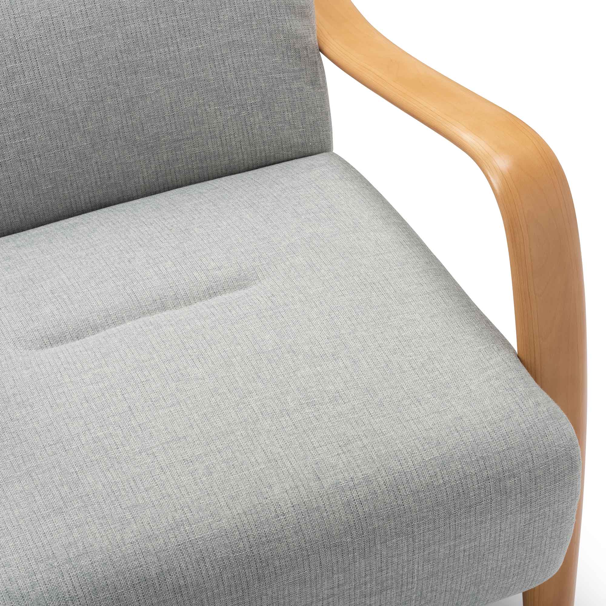 gray fabric armchair