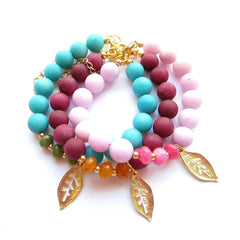 Matte Agate Boho Bracelets