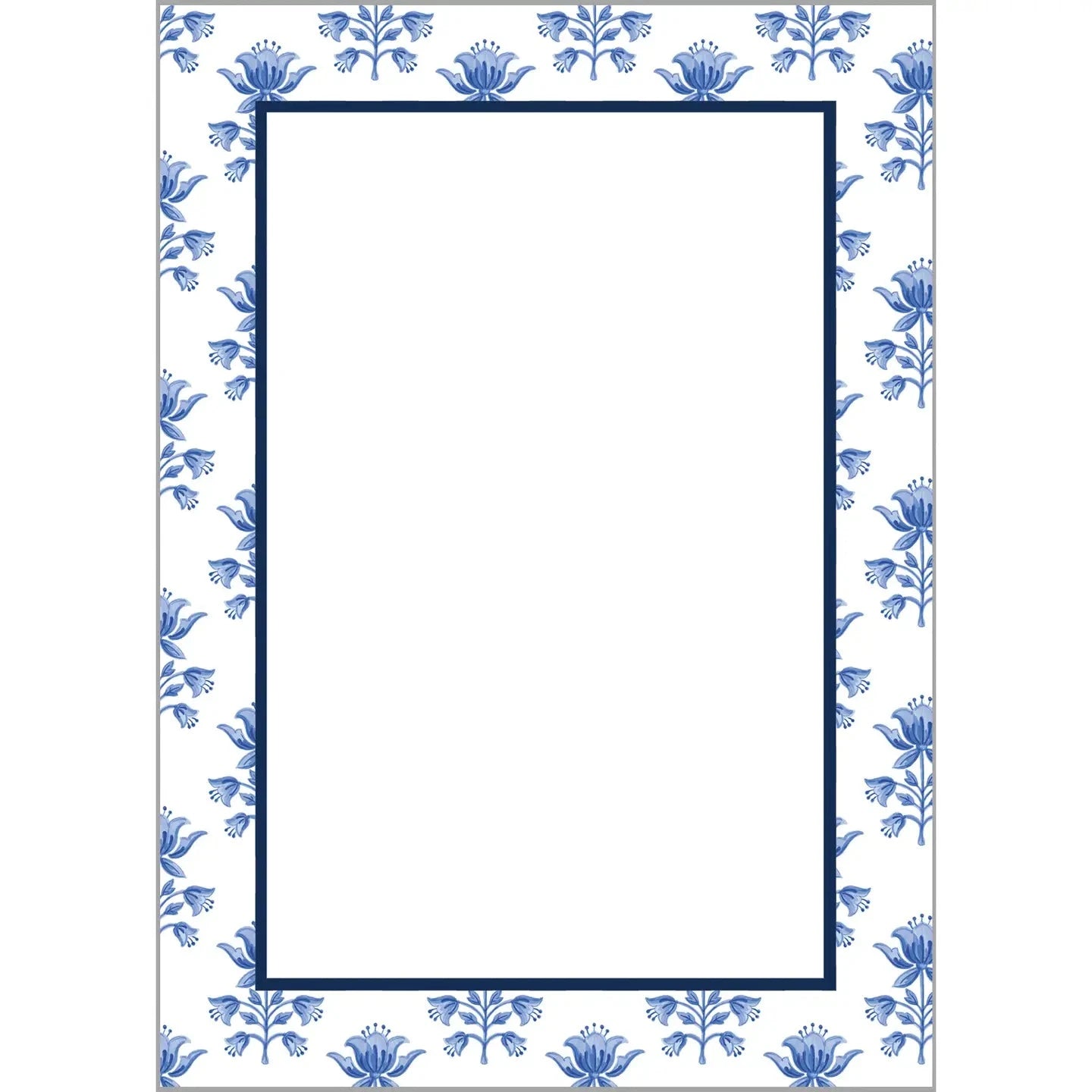5x7 Tulip Block Print Notepad