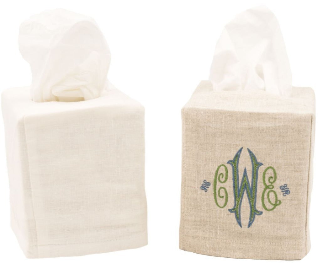 linen tissue box cover