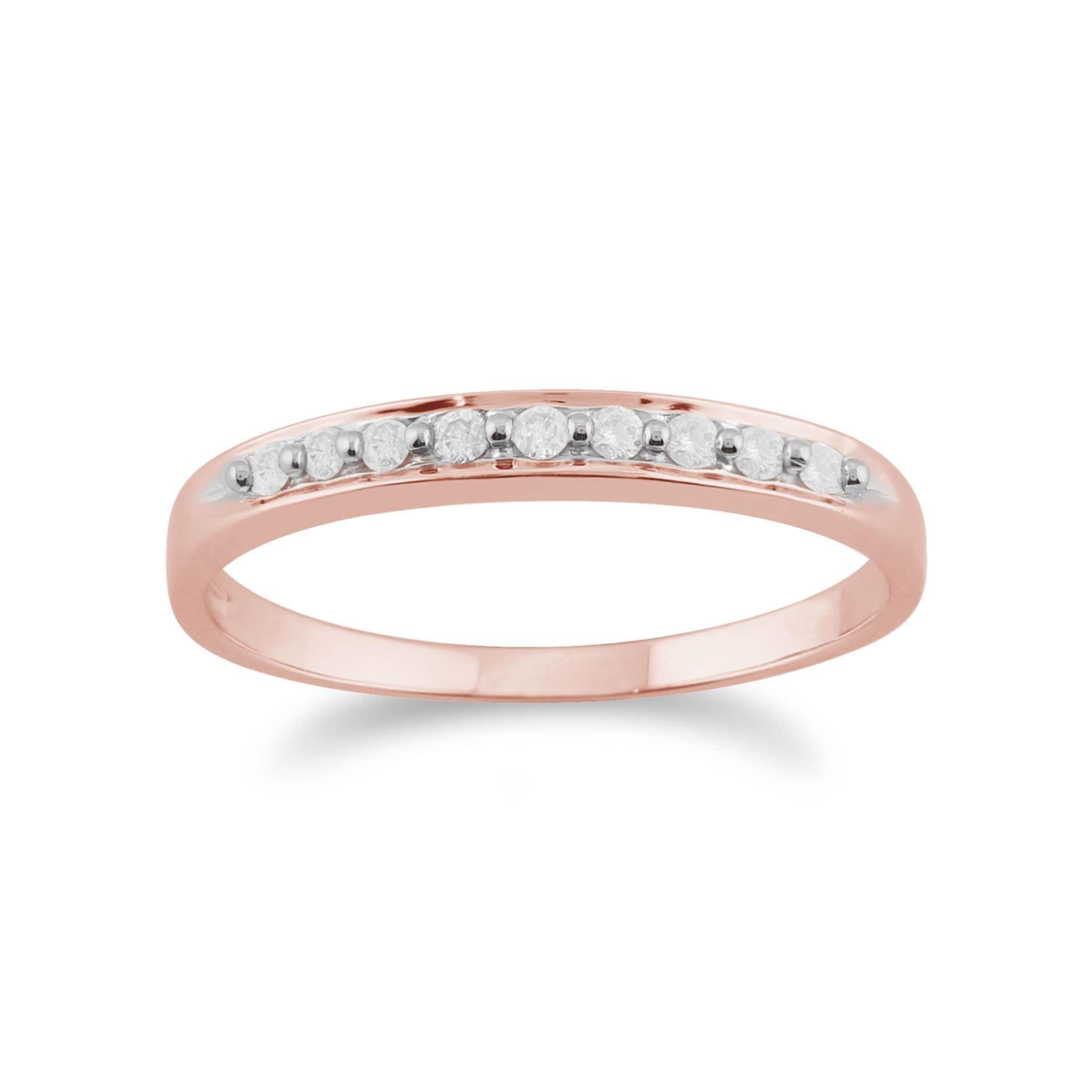 Product photograph of Classic Round Diamond Eternity Ring In 9ct Rose Gold from Gemondo Jewellery