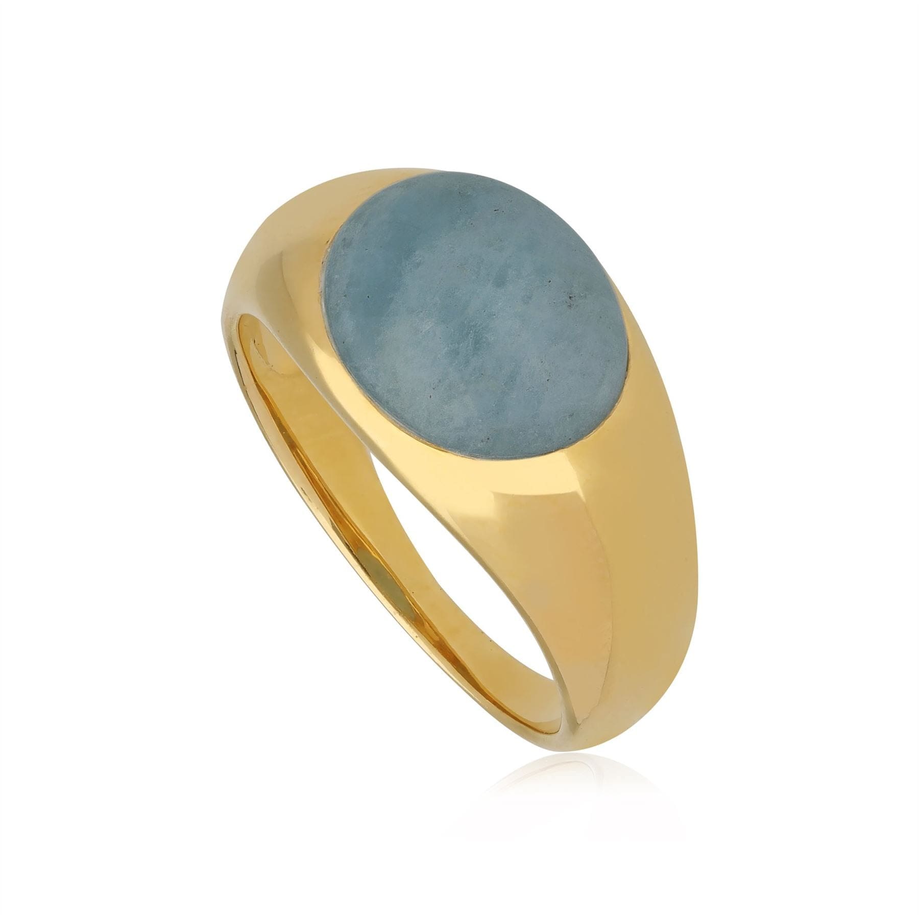 Product photograph of Kosmos Aquamarine Cocktail Ring In Gold Plated 925 Sterling Silver from Gemondo Jewellery