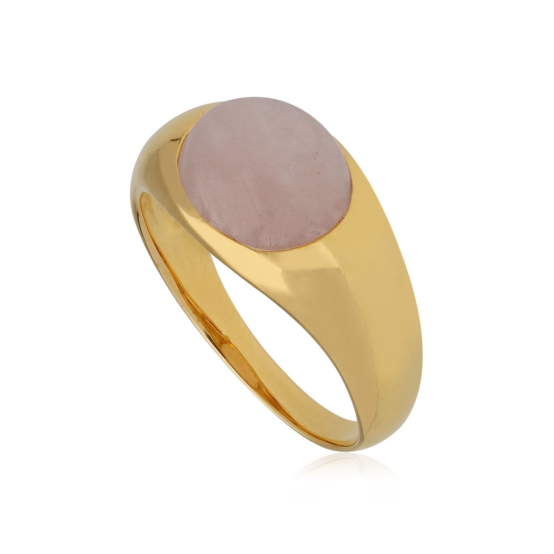 Product photograph of Kosmos Morganite Cocktail Ring In Gold Plated Sterling Silver from Gemondo Jewellery