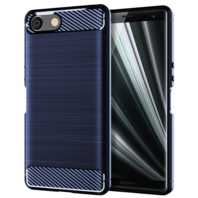 Carbon Fiber Case For Sony Xperia Xz4 Compact Case Silicone Tpu Phone Emerald Cases