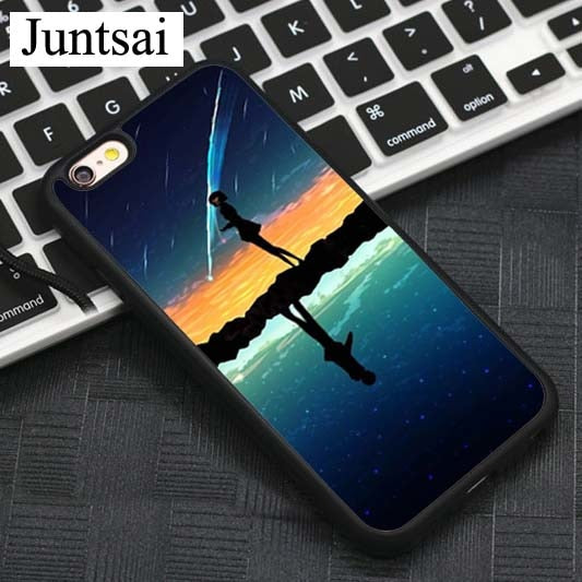 Juntsai Anime Your Name Kimi No Na Wa Full Case For Iphone 6s Soft Tpu Slim Back Cover For Apple Iphone 6 Case Iphone6s Coque