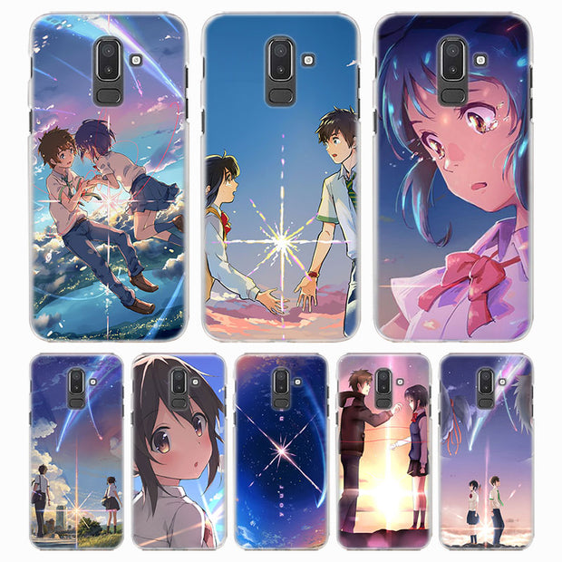 Anime Your Name Girl Boy Cases Cover For Samsung Galaxy J6 J6 Plus J4 Emerald Cases