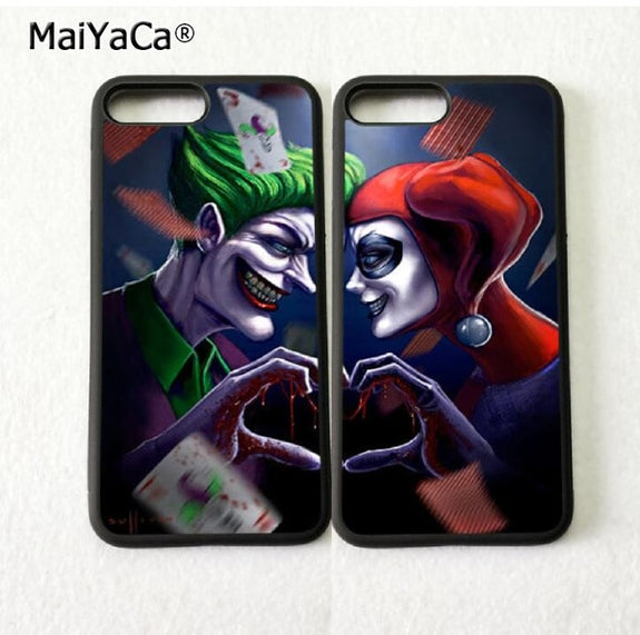 Joker Harley Quinn Poker Bff Best Friends Silicone Soft Phone Cases Fo