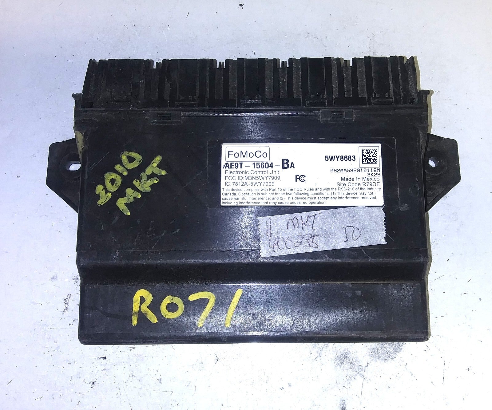 AE9T-15604-BA Adaptive cruise control module 2011 Lincoln MKT
