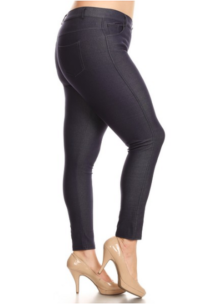 plus size navy jeggings