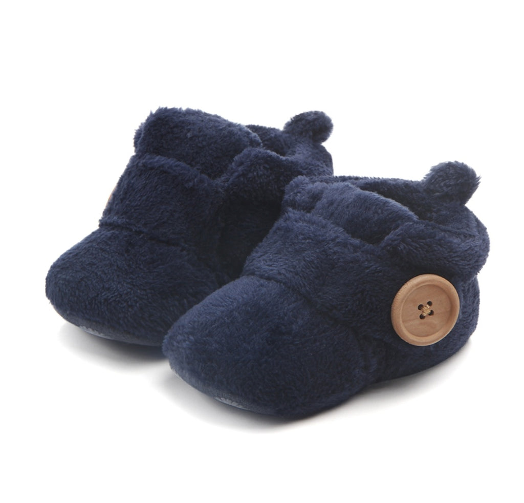 Fluffy Slipper in Navy – fun macool shoes