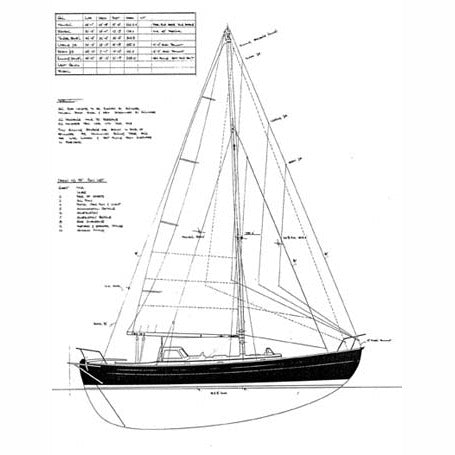 Gartside Boats 40 ft Double-Ended Cutter, Design #85
