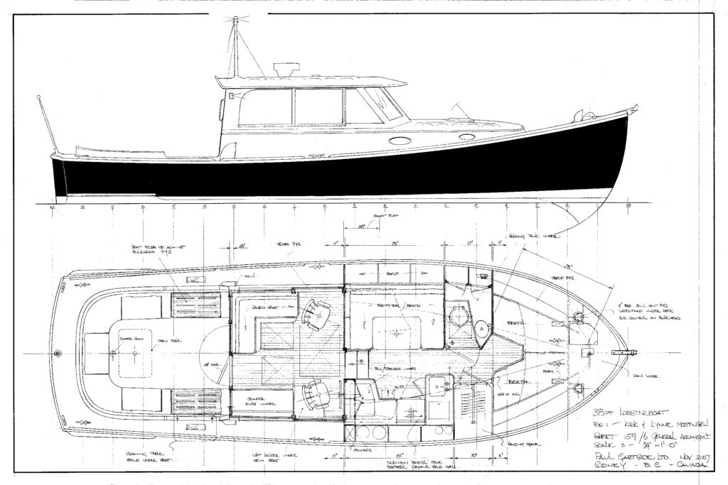 Gartside Boats 38ft Lobsterboat, Design #159