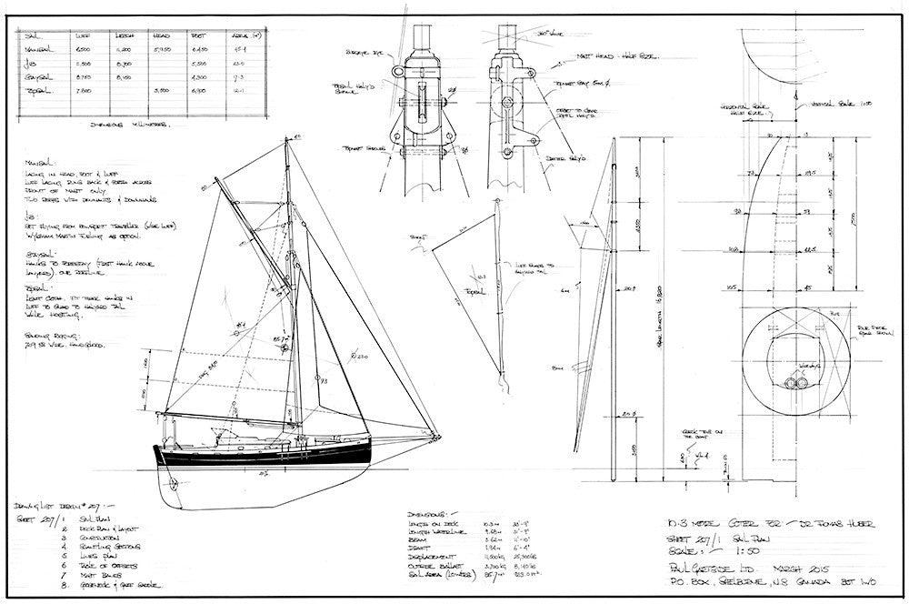 Gartside Boats | 10.3 Metre Gaff Cutter, Design # 207