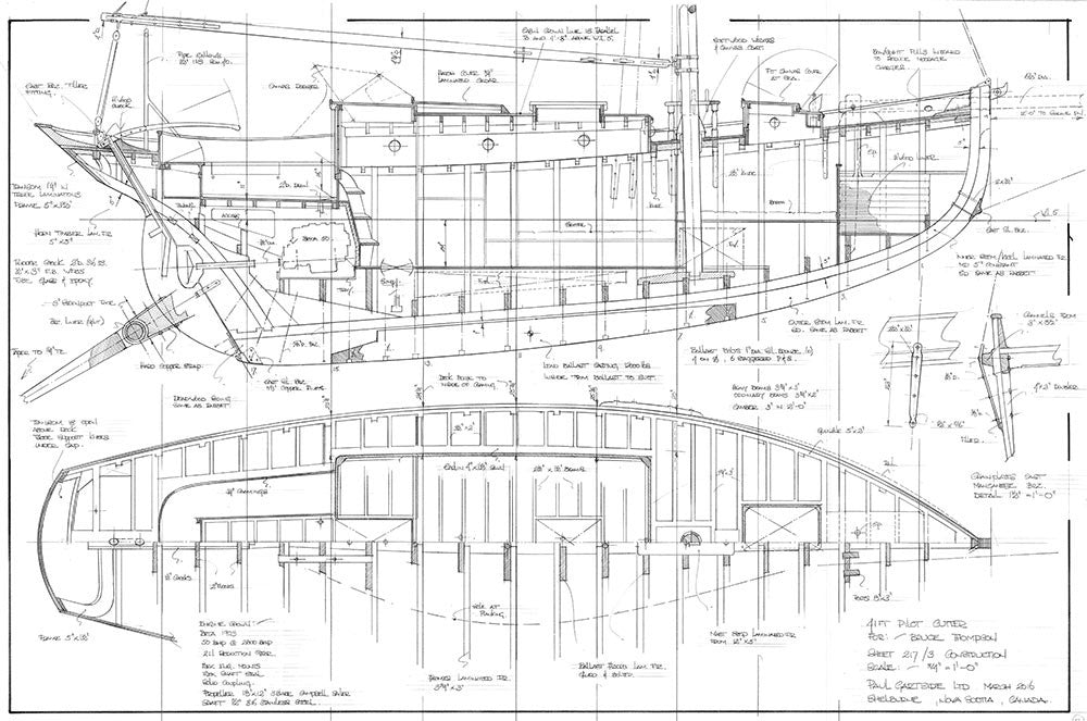 Gartside Boats 40ft Pilot Cutter, Design #217