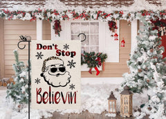 Don't Stop Believin’ Christmas Yard Flag