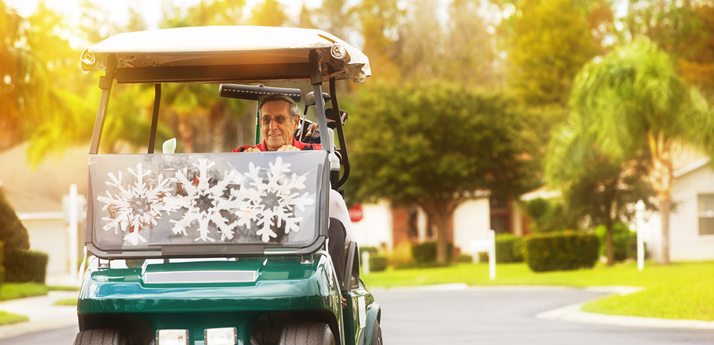decorate golf cart for christmas