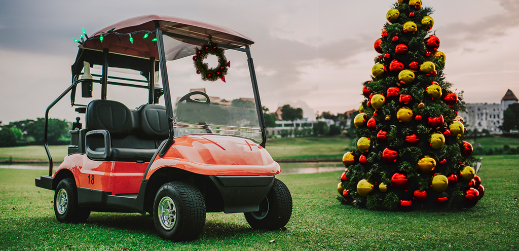 holiday golf cart decorations