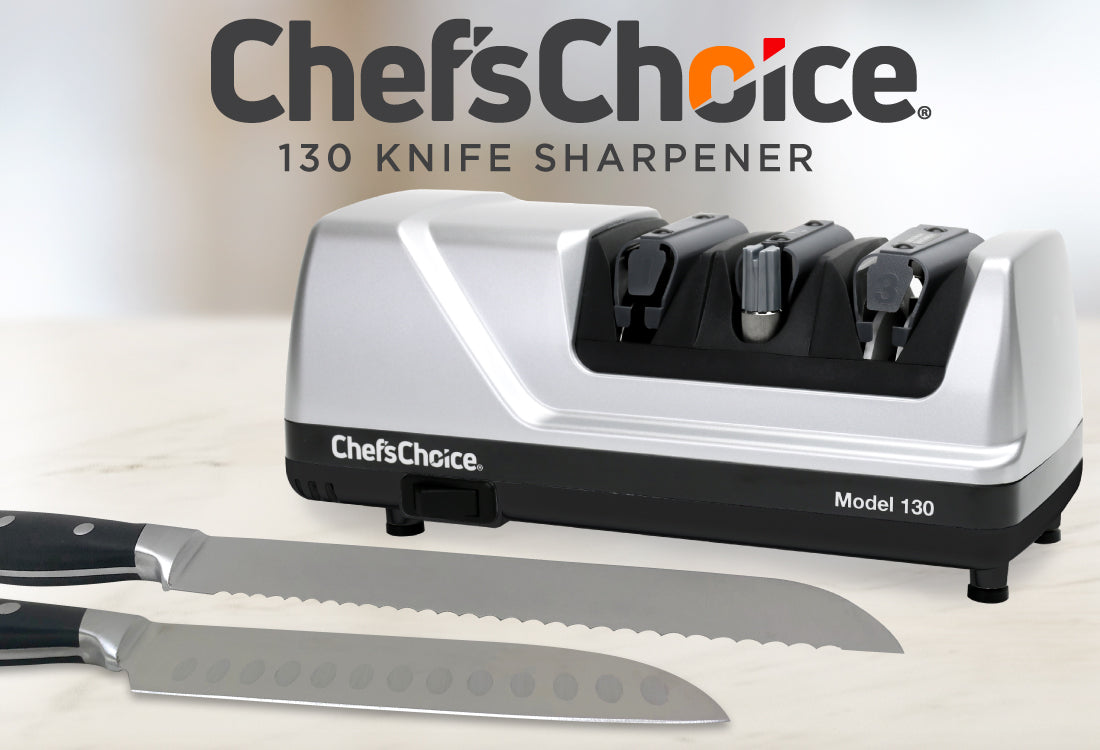ChefsChoice 15 Trizor XV EdgeSelect Professional Electric Knife Sharpener  for Straight and Serrated Knives Diamond Abrasives Patented Sharpening  System Made in USA, 3-Stage, Gray 