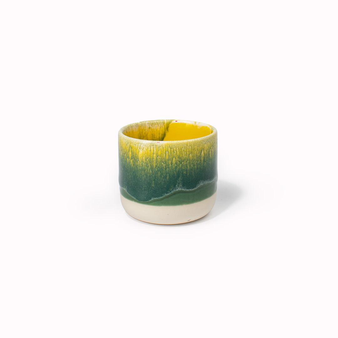 Sip Cup | Ceramic Drip Glazed Cup | Banana Leaf