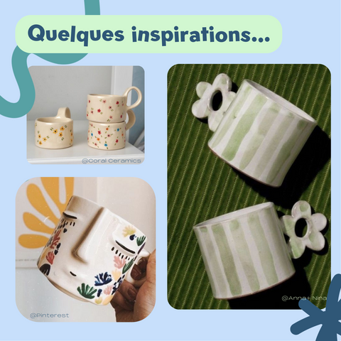Inspirations de tasses pour le défi poterie