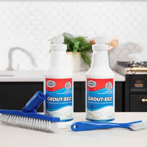 It Just Works! Grout-eez Super Heavy-Duty Grout CLEANER. Easy and Safe to Use. Destroys Dirt and Grime with Ease. Even Safe for