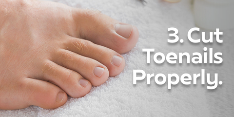 Cut toenails properly image of healthy foot with straight clean toenails 