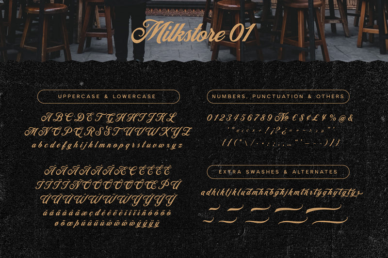 Download Milkstore Font Collection | Handcrafted Font | Heritage Type