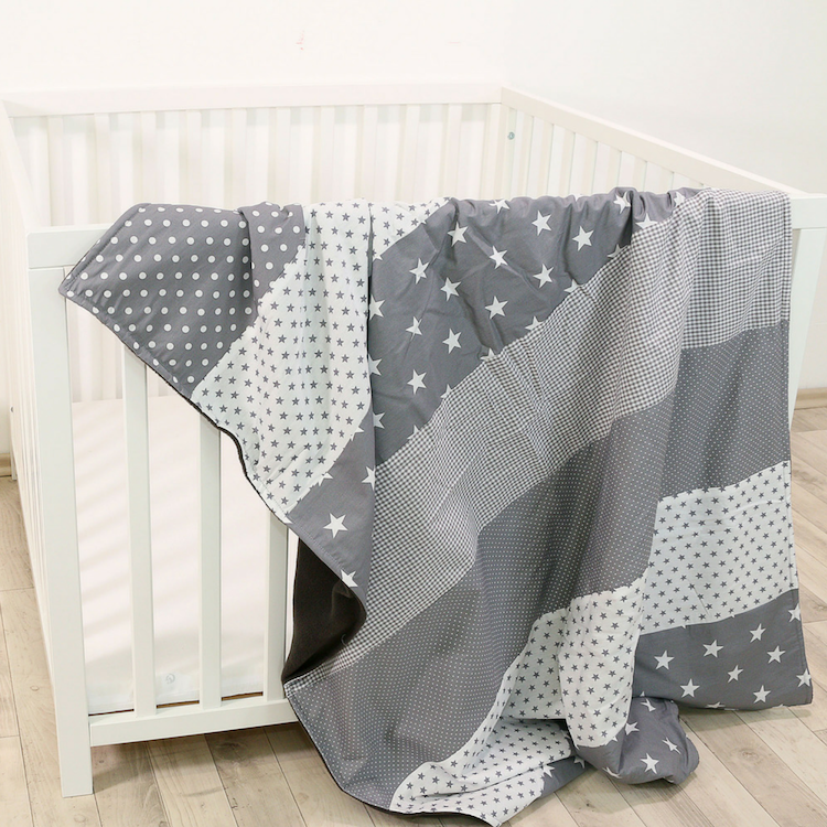 grey baby quilt