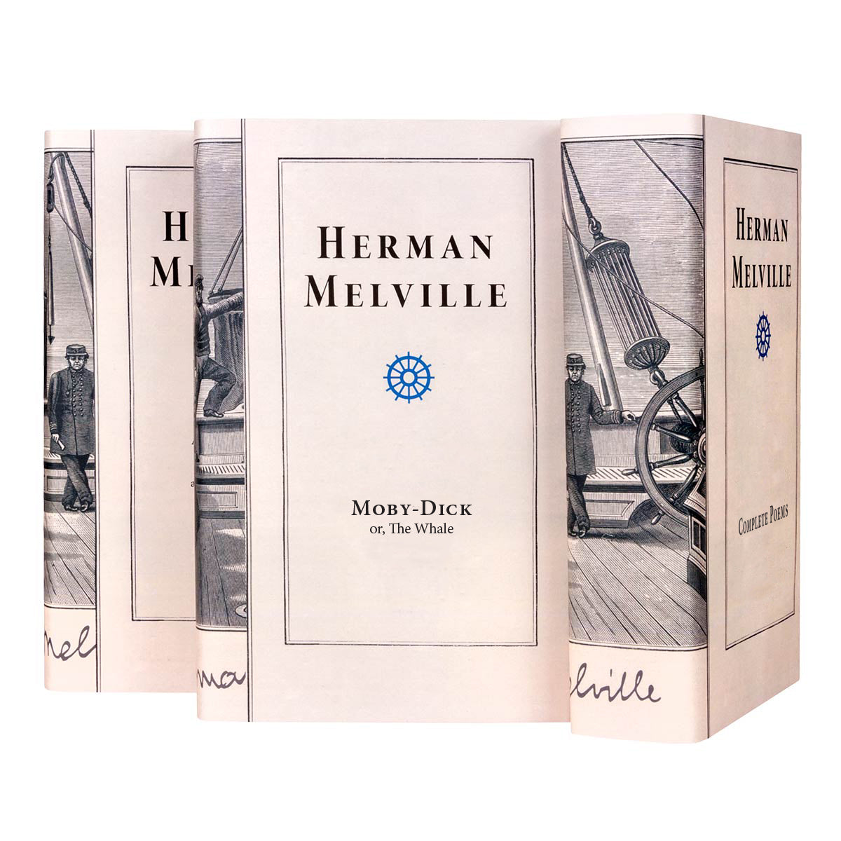 Herman Melville Nautical Engraving Book Set - Juniper Books