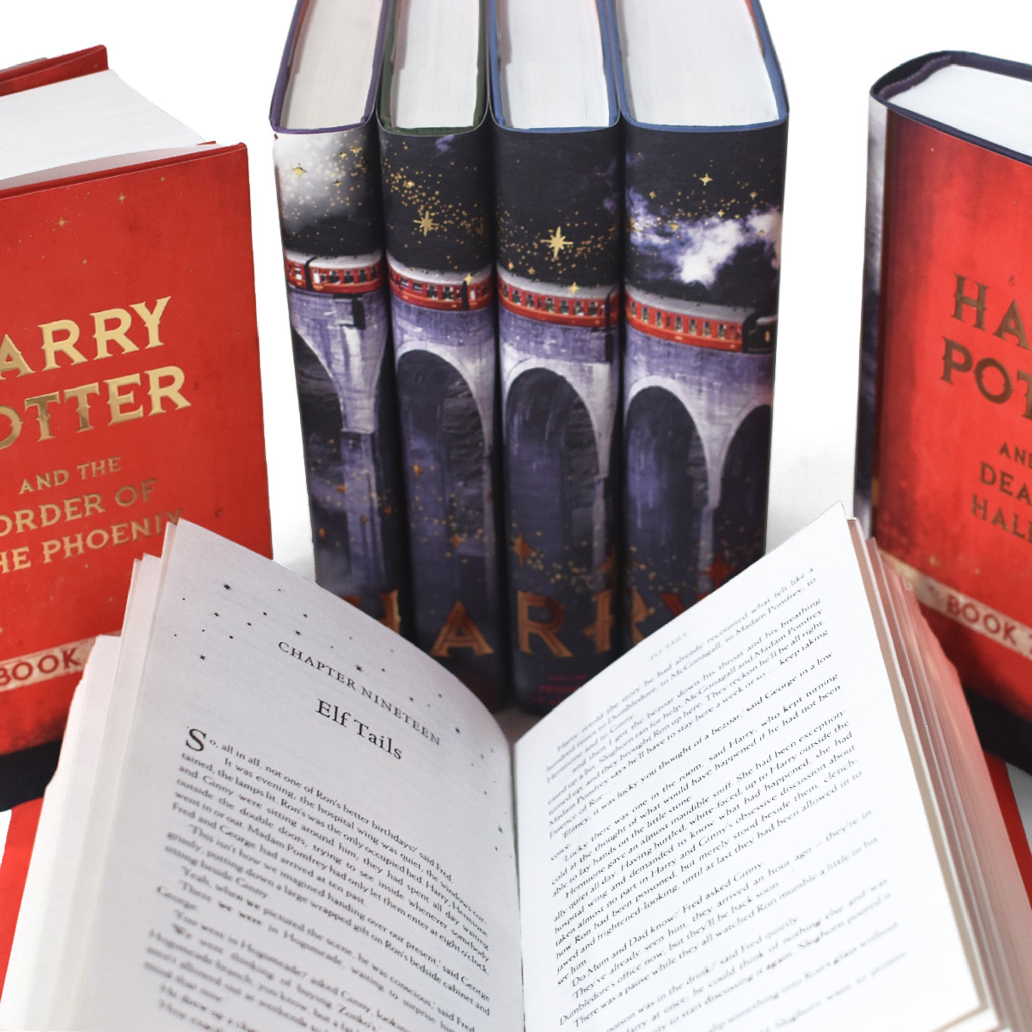 U.K. British Edition Harry Potter Hogwarts Express Book Set - Juniper Books