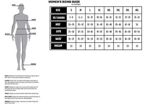 SIZE GUIDE – La Femme Rebelle Clothing