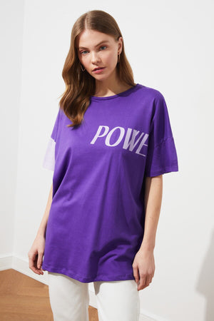 
            
                Load image into Gallery viewer, Power Boyfriend Knitted T-Shirt
            
        