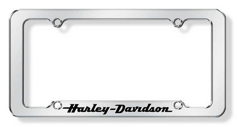 harley davidson chrome car license plate frame