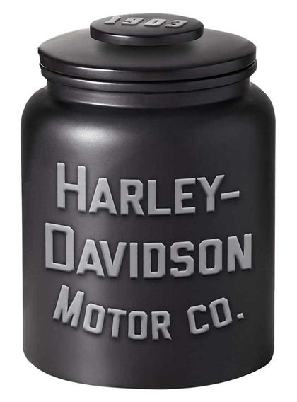 Harley-Davidson® Motor Co. Cookie Jar, Matte Black Ceramic Jar - 5.6 Qt. HDX-99229 - Superstition Harley-Davidson
