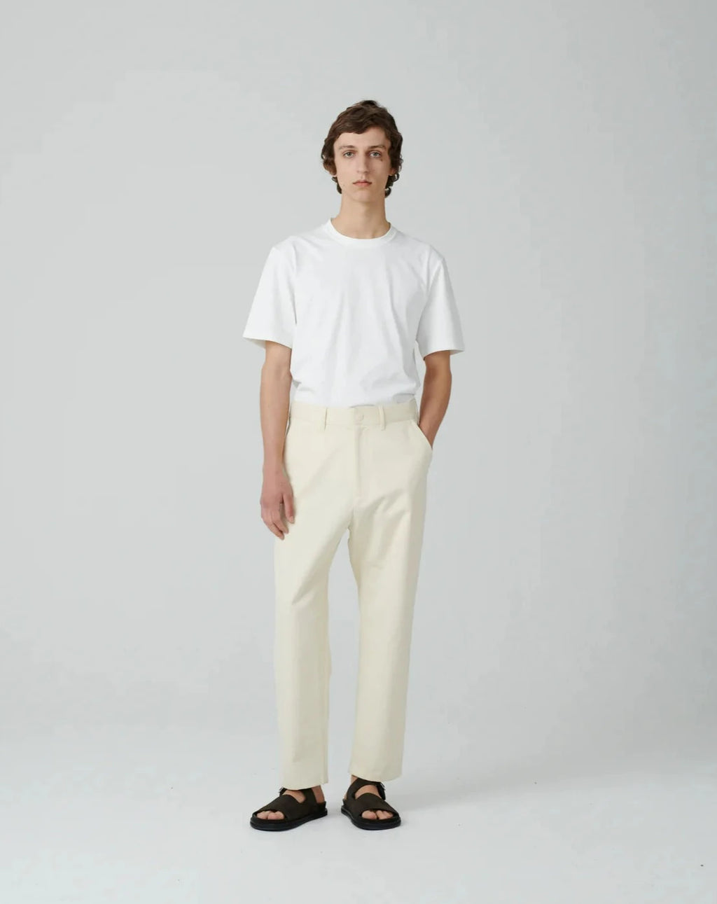 SN Sorte Pant in Peached Cotton Twill — KELP – EARLYMADE